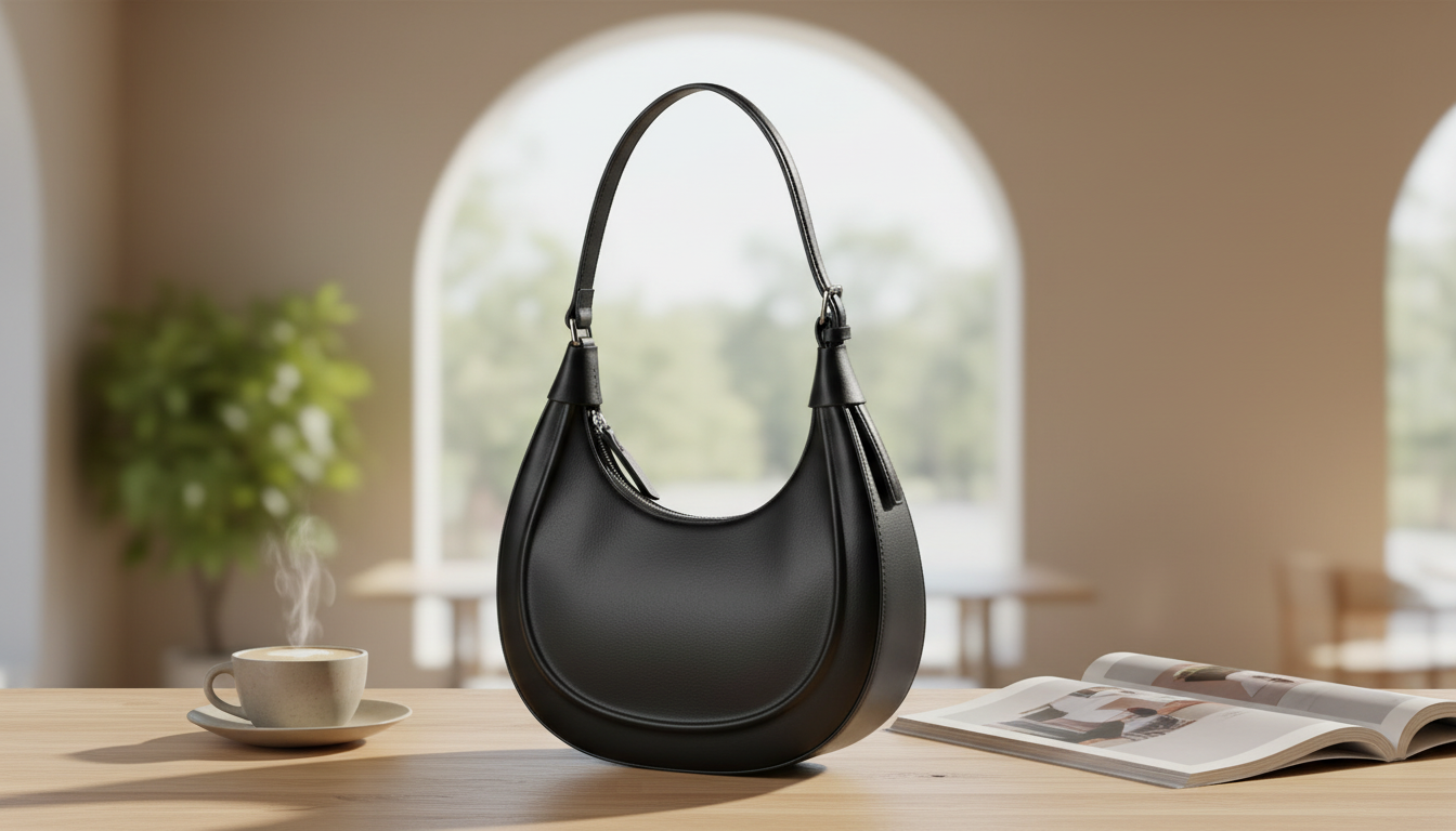 Chic Half-Moon Leather Shoulder Bag: Style & Fit Guide